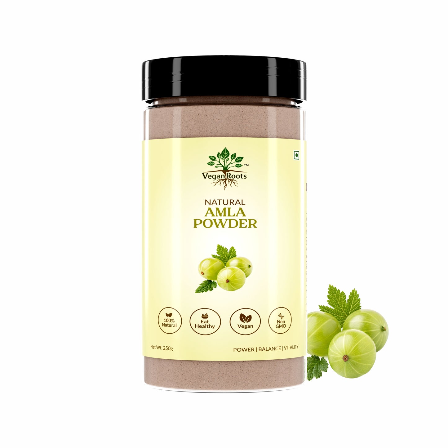 Pure &  Natural Amla (Indian Gooseberry) Fruit Powder for Hair Growth, Skin Care, Drinking & Eating, Rich in Antioxidants