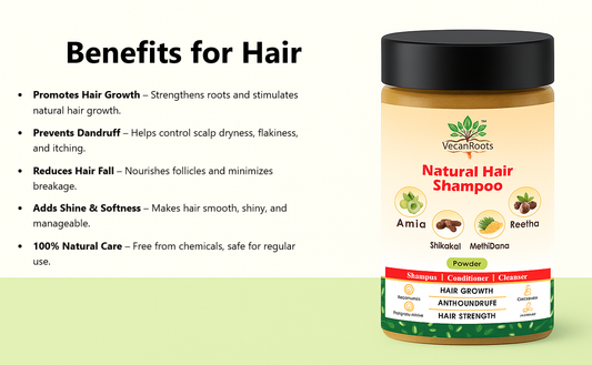 Pure & Natural Shampoo with Amla reetha shikakai & MethiDana Powder |For Men & Women, Totally Organic | Paraben And Sulphate Free Shampoo - 150gm