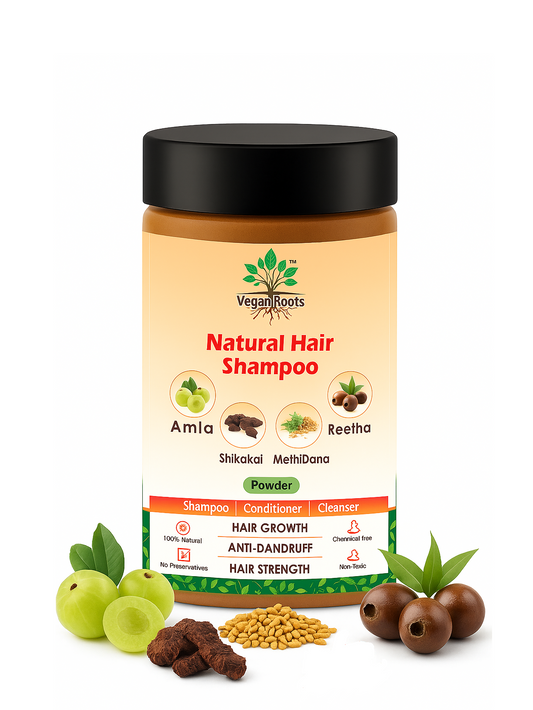 Pure & Natural Shampoo with Amla reetha shikakai & MethiDana Powder |For Men & Women, Totally Organic | Paraben And Sulphate Free Shampoo - 150gm