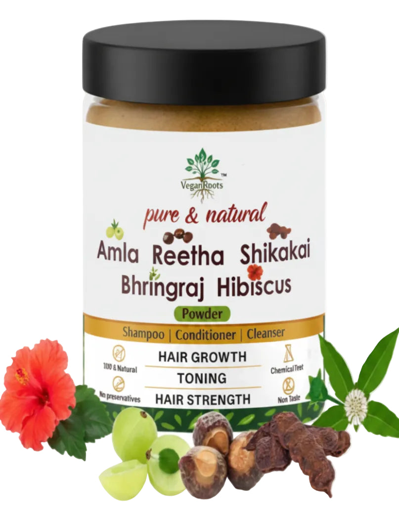 Amla, Reetha, Shikakai, Bhringraj and Hibiscus formulated mix powder (150g)