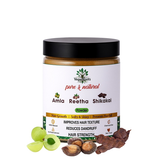 Pure & Natural Hair Shampoo With Amla Reetha Shikakai Hair Fall Control, Dandruff Care & Hair Growth – Sulfate-Free, Herbal Cleanser for Men & Women 150g