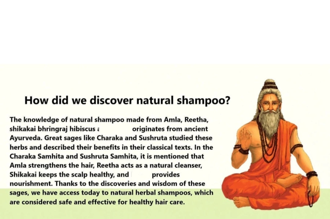 Vegan Roots Natural Hair Shampoo with Herbal Amla, Reetha, Shikakai Bhringraj Hibiscus Powder for Men & Women | 100% Organic | Paraben & Sulphate Free –